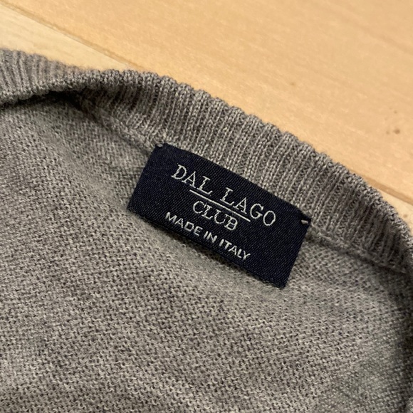 DAL LAGO Italian soft thin merino wool stretch grey sweater - Picture 4 of 9